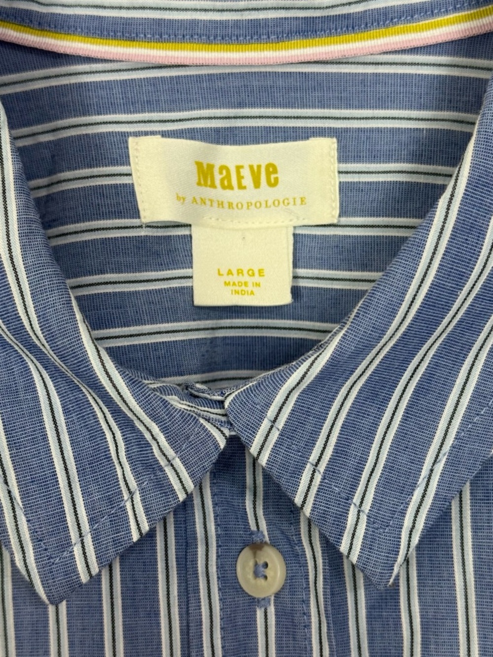 Anthropologie Maeve Alaina Swing Button-Down Shirt - Picture 4 of 9
